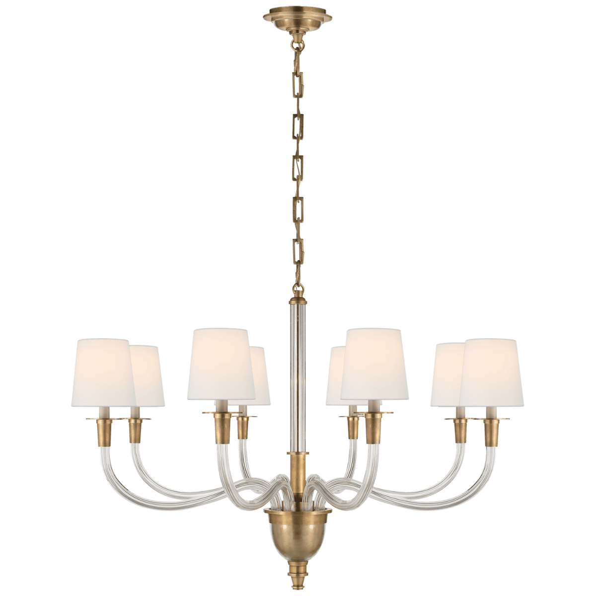 Vivian Large One-Tier Chandelier | Antique Brass