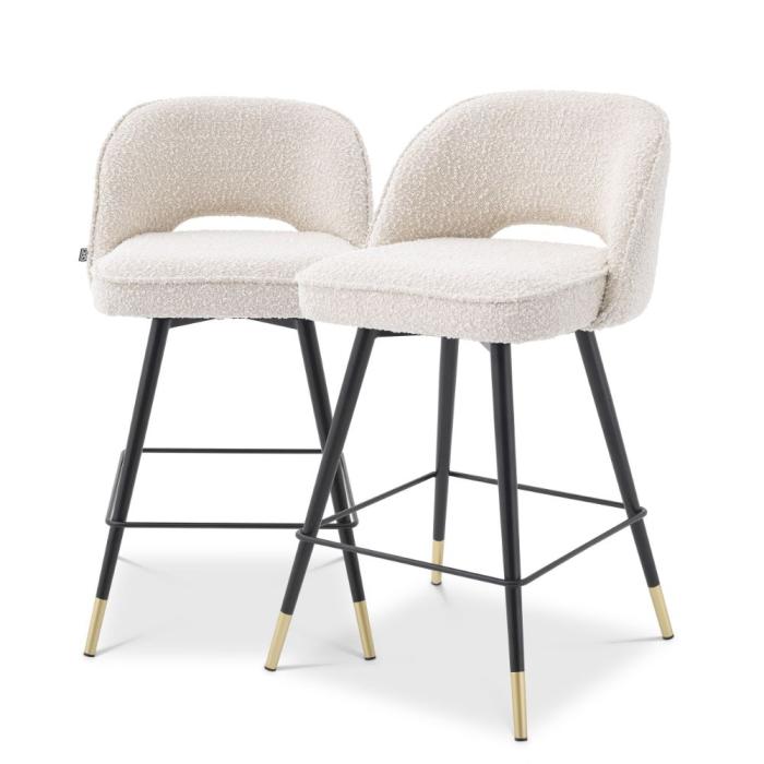 Eichholtz Cliff Counter Stool in Boucle Set of 2 | Pavilion Broadway