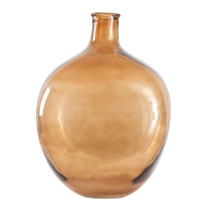 Kamari Brown Glass Bottle Vase Large | Pavilion Broadway
