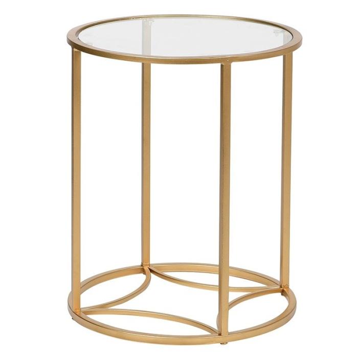 Wells Gold Round Side Table | Pavilion Broadway