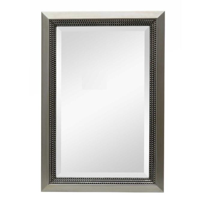 Radiance Beaded Lines Mirror Brushed Silver | Pavilion Broadway