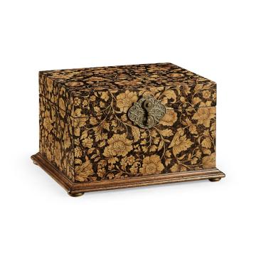 Hampton Chinoiserie Box Lidded Black 