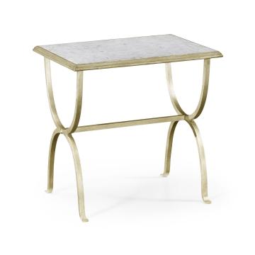 √É‚Ä∞glomis√É¬© & silver iron rectangular side table