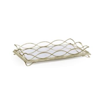 √É‚Ä∞glomis√É¬© & silver iron rectangular tray