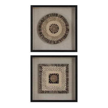 Intertwine Knit Paper Shadow Box, Set of 2