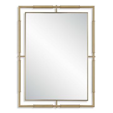 It's All Connected Rectangle Brass Mirror