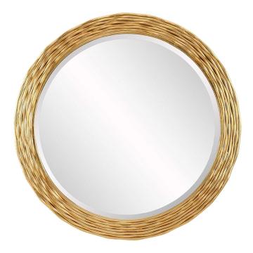 Celeste Gold Round Mirror