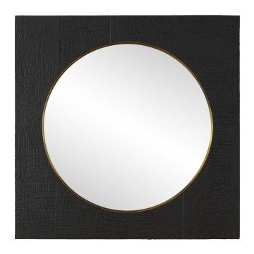 Ember Black Square Mirror