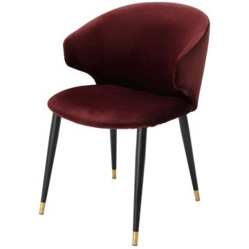 Volante Velvet Dining Armchair - Red