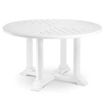 Bell Rive Small Round Outdoor Dining Table in White