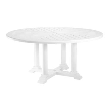 Bell Rive Large Round Outdoor Dining Table in White