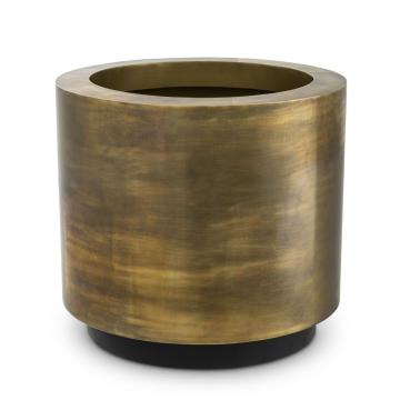 Planter Jasper round S vintage brass finish