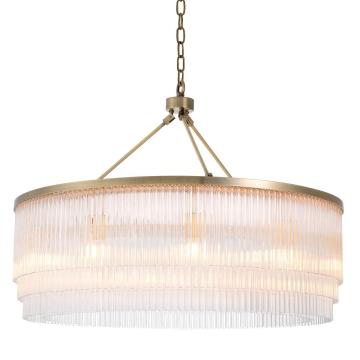 Large Hector Chandelier in Brushed Brass