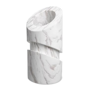 Object Megan honed white marble