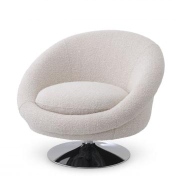 Swivel Chair Nemo in Cream Boucl‚àö¬©