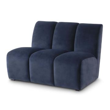 Lando Modular Sofa in Blue Velvet - Middle