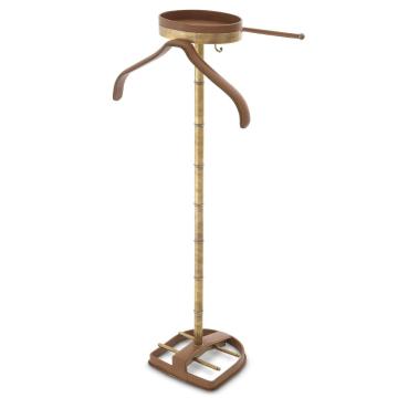 McKinsey Suit Stand Brass & Tan