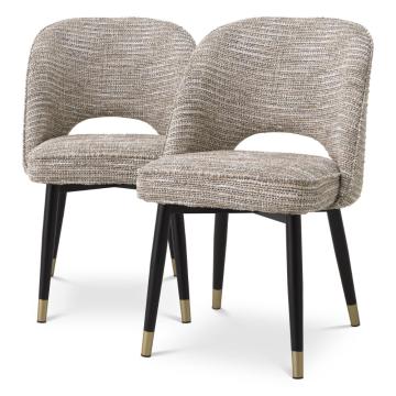 Cliff Dining Chairs Set of 2 in Beige