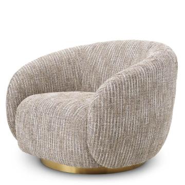 Brice Swivel Chair in Beige