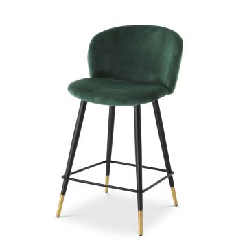 Volante Counter Stool in Green Velvet