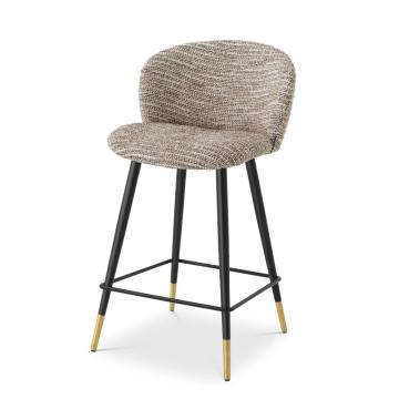 Volante Counter Stool in Beige Fabric