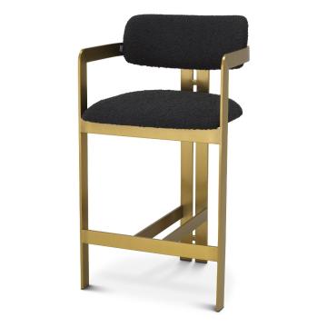 Donato Counter Stool in Boucle Black