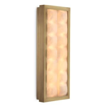 Wall Lamp Cabildo in Antique Brass Finish & Alabaster