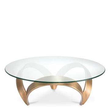 Coffee Table Soquel with Vintage Brass Finish