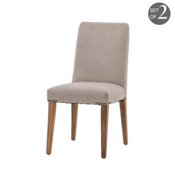 Windsor Chair Dove Velvet - Set of 2