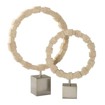 Ivory Fusion Stone Rings, Set of 2