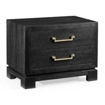 Ebonised Oak Bedside Cabinet