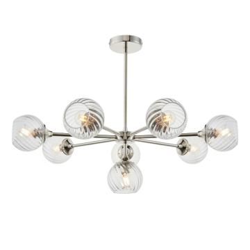 Kasia 8-Light Pendant Light Bright Nickel