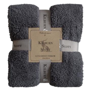 Sebastian Fleece Throw in Charcoal