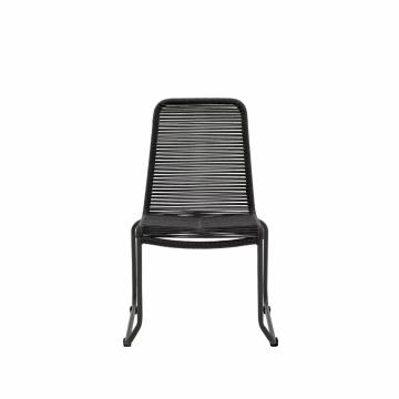 Diletto Outdoor Dining Chair Black Set of 2