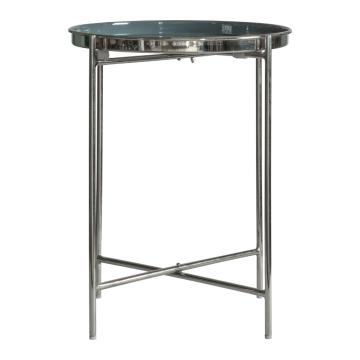 Travis Side Table in Silver & Grey