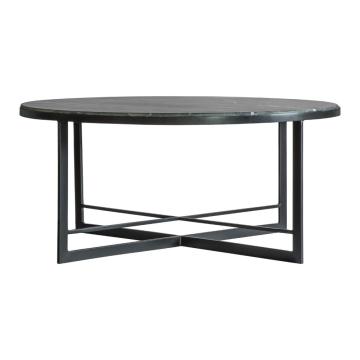 Talgarth Marble Coffee Table in Black