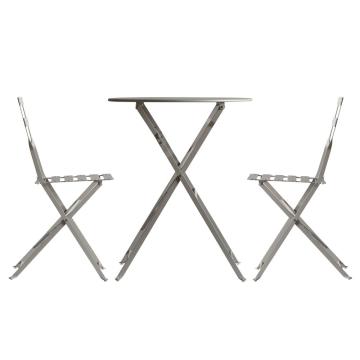 Hawaii Stone Grey Metal Bistro Set