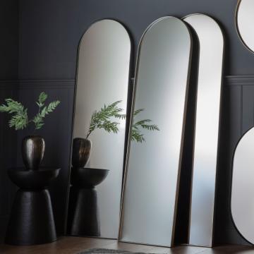 Albion Arched Full Length Mirror in Black