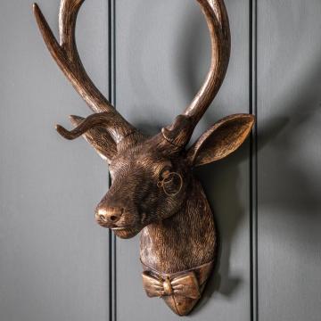 Sir Cameron Stag Wall Decor Bronze