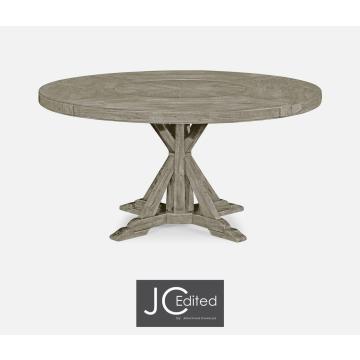 60" Circular Dining Table in Rustic Grey