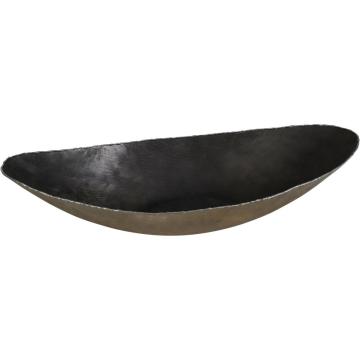 Molten Brushed Gold Metal Ellipse Bowl