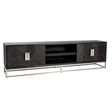 Blackbone Large Black & Silver TV Stand