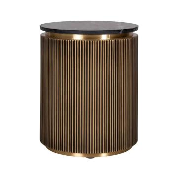 Ironville Gold Drum Side Table