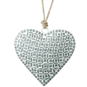 Hanging Heart Patrice Light Blue H.15cm