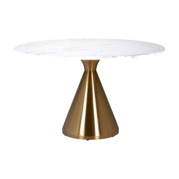 *Table* Tenille White Marble & Gold Dining Table