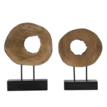  Ashlea Wooden Sculptures S/2