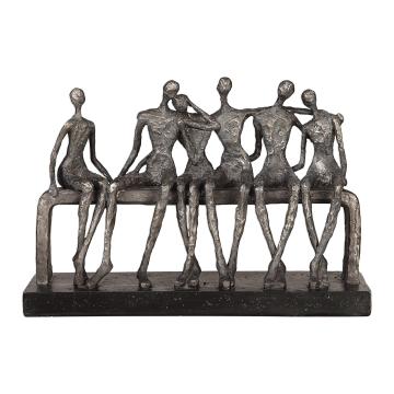  Camaraderie Aged Silver Figurine