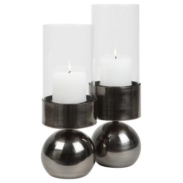  Tilston Gunmetal Candleholders, Set/2