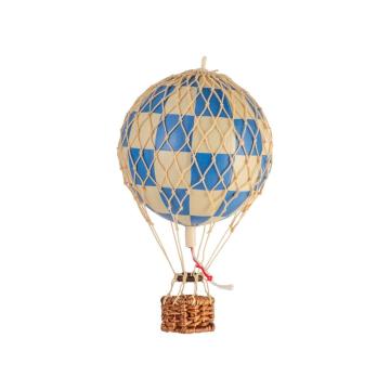 Floating The Skies Small Hot Air Balloon Check Blue