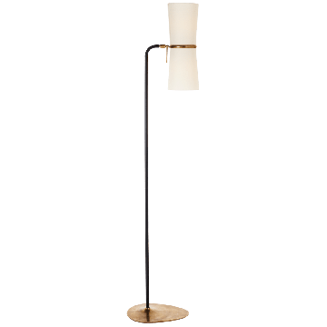 Clarkson Floor Lamp | Black & Brass